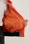 Lela Oversize Cepli Bomber Suni Bayan Deri Mont 6230104 ORANJ