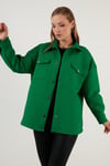 Lela Oversize Cepli Kapitone Bayan Gömlek Ceket 42190505 BENETTON