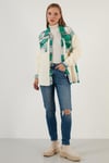 Lela Oversize Ekose Desenli Cepli Suni Kürklü Kışlık Bayan Gömlek Ceket 42190477 YEŞİL