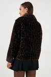Lela Oversize Fit Dik Yaka Fermuarlı Bayan Kürk 497ZETA LEOPAR