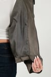 Lela Oversize Fit Klasik Yaka Süet Dokulu Bomber Ceket Bayan Mont 6524932 HAKİ