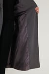 Lela Oversize Fit Kruvaze Yaka Düğmeli Kemerli Uzun Bayan Trençkot 6839476 ANTRASİT