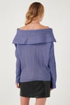 Lela Oversize Fit Madonna Yaka Triko Bayan Kazak 4615216 LİLA