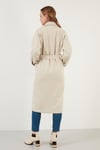 Lela Oversize Kemerli Cepli Kışlık Bayan Kaban 42190454 AÇIK VİZON