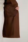 Lela Oversize Kemerli Cepli Kışlık Bayan Kaban 42190454 KAHVE