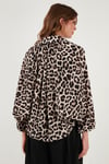 Lela Oversize Klasik Yaka Yarasa Kol Fermuarlı Bomber Bayan Ceket 6839636 LEOPAR