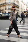 Lela Oversize Klasik Yaka Yarasa Kol Fermuarlı Bomber Bayan Ceket 6839636 LEOPAR