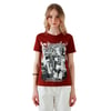 Lela Pamuklu Baskılı Bisiklet Yaka Kadın T Shirt 6001004 KİREMİT