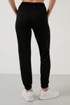 Lela Pamuklu Beli ve Paçası Lastikli Basic Jogger Bayan Eşofman Altı 5864171 SİYAH