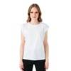 Lela Pamuklu Bisiklet Yaka Kolsuz Kadın T Shirt 5864019 BEYAZ