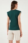 Lela Pamuklu Bisiklet Yaka Kolsuz Kadın T Shirt 5864019 NEFTİ