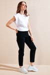 Lela Pamuklu Bisiklet Yaka Kolsuz Kadın T Shirt 5864019 BEYAZ