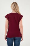 Lela Pamuklu Bisiklet Yaka Kolsuz Kadın T Shirt 5864019 BORDO