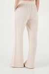 Lela Pamuklu Comfort Fit Yüksek Bel Geniş Paça Bayan Pantolon 668YP5540 TAŞ