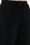 Lela Pamuklu Comfort Fit Yüksek Bel Geniş Paça Bayan Pantolon 668YP5540 SİYAH