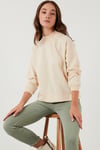 Lela Pamuklu Dik Yaka Basic Örme Bayan Sweat 5863323 TAŞ