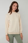 Lela Pamuklu Dik Yaka Basic Örme Bayan Sweat 5863323 TAŞ