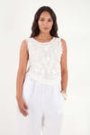Lela Pamuklu Nakış Detaylı Bisiklet Yaka Kadın Bluz 145M39729 BEYAZ