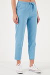 Lela Pamuklu Normal Bel Regular Fit Düz Paça Bayan Pantolon 668YP42282S4 MAVİ