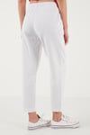 Lela Pamuklu Normal Bel Regular Fit Düz Paça Bayan Pantolon 668YP42282S4 BEYAZ