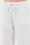 Lela Pamuklu Normal Bel Regular Fit Düz Paça Bayan Pantolon 668YP42282S4 BEYAZ
