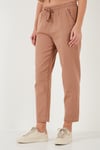 Lela Pamuklu Normal Bel Regular Fit Düz Paça Bayan Pantolon 668YP42282S4 CAMEL