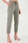 Lela Pamuklu Normal Bel Regular Fit Düz Paça Bayan Pantolon 668YP42282S4 AÇIK HAKİ