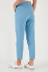 Lela Pamuklu Normal Bel Regular Fit Düz Paça Bayan Pantolon 668YP42282S4 MAVİ