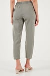 Lela Pamuklu Normal Bel Regular Fit Düz Paça Bayan Pantolon 668YP42282S4 AÇIK HAKİ