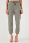 Lela Pamuklu Normal Bel Regular Fit Düz Paça Bayan Pantolon 668YP42282S4 AÇIK HAKİ