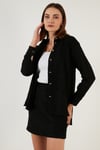 Lela Pamuklu Oversize Tüvit Bayan Gömlek 42190503 SİYAH