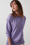 Lela Pamuklu Regular Fit Bisiklet Yaka Basic Bayan Sweat 5863569 LİLA