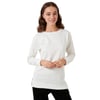 Lela Pamuklu Regular Fit Bisiklet Yaka Basic Bayan Sweat 5863569 EKRU