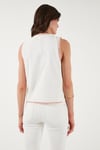 Lela Pamuklu Regular Fit Çiçekli Nakış İşlemeli Bayan Yelek 676292 EKRU