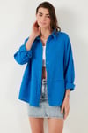 Lela Pamuklu Regular Fit Müslin Bayan Gömlek CF25S166905 SAKS