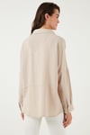 Lela Pamuklu Regular Fit Müslin Bayan Gömlek CF25S166905 TAŞ