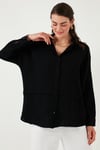 Lela Pamuklu Regular Fit Müslin Bayan Gömlek CF25S166905 SİYAH