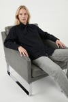 Lela Pamuklu Relaxed Fit Fiyonk Detaylı Yaka Bayan Gömlek 6925407 SİYAH