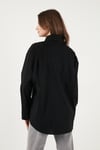 Lela Pamuklu Relaxed Fit Fiyonk Detaylı Yaka Bayan Gömlek 6925407 SİYAH