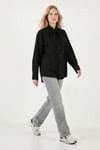 Lela Pamuklu Relaxed Fit Fiyonk Detaylı Yaka Bayan Gömlek 6925407 SİYAH