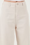 Lela Pamuklu Relaxed Fit Geniş Paça Bayan Pantolon 668YP5237 TAŞ