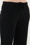 Lela Pamuklu Relaxed Fit Geniş Paça Müslin Kadın Pantolon 668YP5502 SİYAH