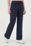 Lela Pamuklu Relaxed Fit Geniş Paça Müslin Kadın Pantolon 668YP5502 LACİVERT