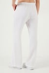 Lela Pamuklu Relaxed Fit Geniş Paça Müslin Kadın Pantolon 668YP5502 BEYAZ