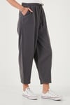 Lela Pamuklu Relaxed Fit Normal Bel Daralan Paça Bayan Pantolon 668YP5198 ANTRASİT