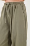 Lela Pamuklu Relaxed Fit Normal Bel Daralan Paça Bayan Pantolon 668YP5198 HAKİ