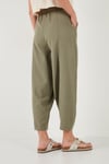 Lela Pamuklu Relaxed Fit Normal Bel Daralan Paça Bayan Pantolon 668YP5198 HAKİ