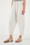 Lela Pamuklu Relaxed Fit Normal Bel Daralan Paça Kadın Pantolon 668YP5198 TAŞ
