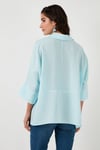 Lela Pamuklu Relaxed Fit Truvakar Kol Bayan Gömlek 514344050 AÇIK MAVİ