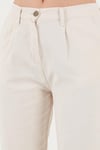 Lela Pamuklu Slim Fit Normal Bel Düz Paça Bayan Pantolon 668Y5121 TAŞ